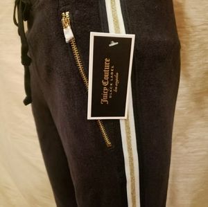 New Juicy Couture Black Label Microterry Black